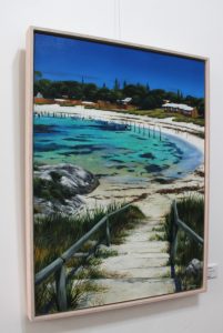 Original oil painting by Ben Sherar of Thomson Bay Rottnest Island Perth WA