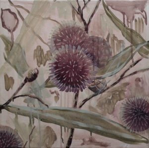 An original botanical painting by Western Australian artist Kiya Kalem