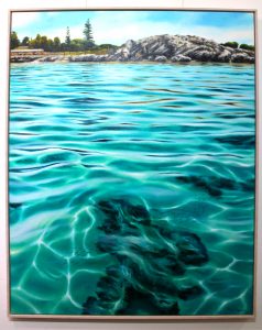 An original oil painting by Western Australian Artist Ben Sherar depicting The Basin on Rottnest island