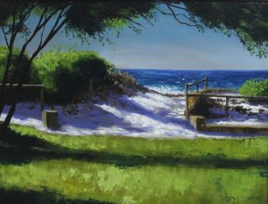 An original oil painting of South Beach in Fremantle by Western Australian Artist Ben Sherar