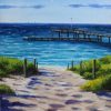 An original oil painting of Coogee Beach in Western Australian Artist Ben Sherar