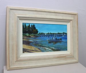An original artwork by Perth Artist Ben Sherar depicting a typical afternoon at Melville's popular Point Walter