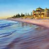 An original painting by Ben Sherar depicting late afternoon light at Cottesloe Beach on the shores of the Indian Ocean